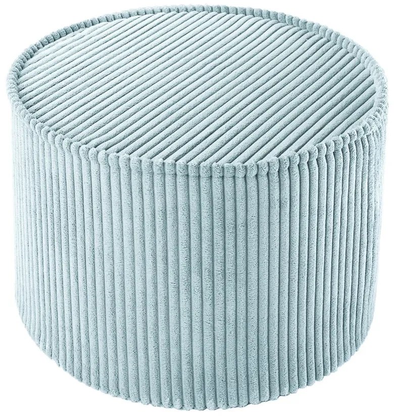 Pouf per bambini color menta con rivestimento in velluto a coste – Wigiwama