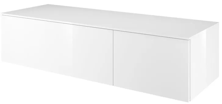 Mobile da bagno sotto lavabo Neo  laccato lucido L 135 x H 33 x P 48 cm 1 cassetto, lavabo non incluso