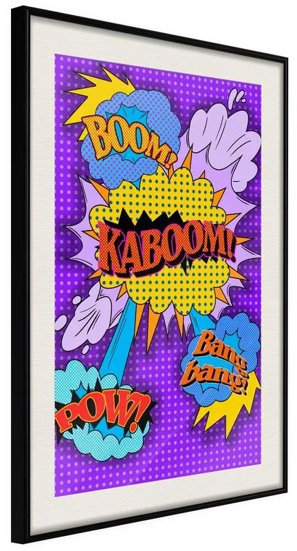 Poster  Kaboom! Boom! Pow!  Cornice Quadri Cornice nera con pass-partout, Larghezza x Altezza Home decor 30x45