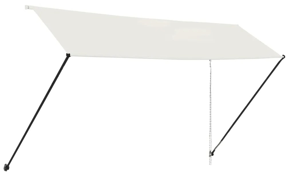 Tenda da Sole Retrattile con LED 400x150 cm Crema