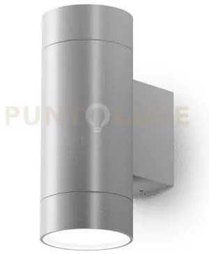 Ges1066- applique 1 luce attcaco gu10 colore grigio alluminio in al...