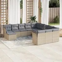 Set Divani da Giardino 12 pz con Cuscini Beige in Polyrattancod mxl 91433