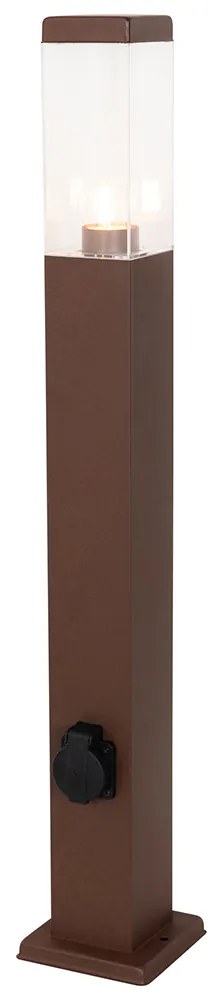 Lampada da esterno color ruggine 80 cm con attacco IP44 - Malios