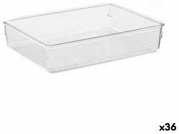 Contenitori per Cassetti Multiuso Trasparente Plastica 24 x 5,5 x 15,8 cm (36 Unità)