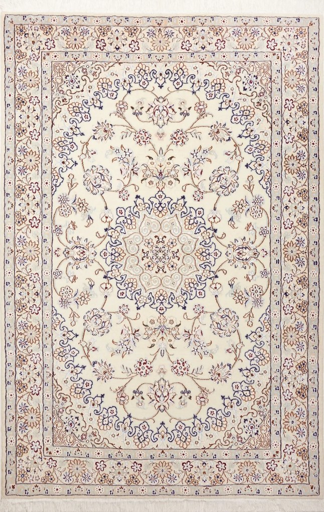 Nain Tappeto 200 x 140 Beige (Iran) Annodato A Mano