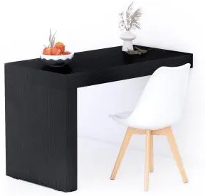 Tavolo Fisso Evolution 120x60, Nero Frassino con Una Gamba