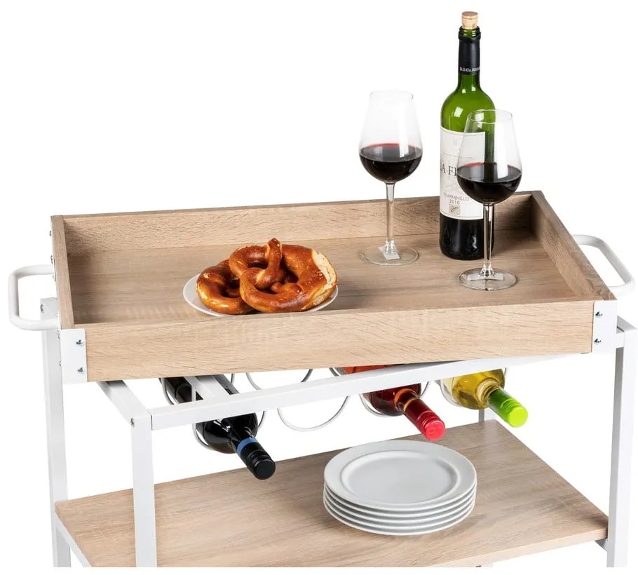 Tavolo da portata su ruote 40x80 cm Rustico - Wenko