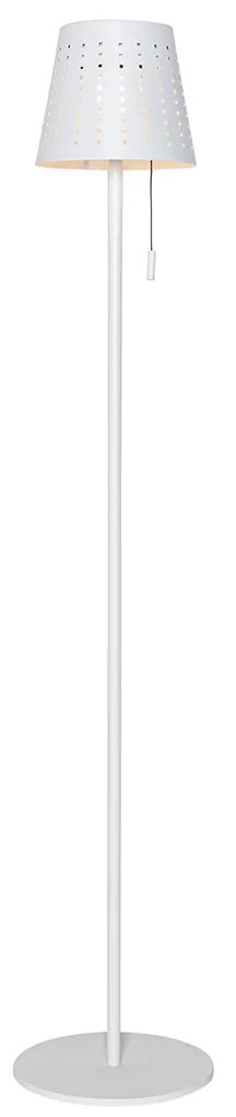 Lampada da terra per esterni bianca con LED a 3 livelli di dimmerazione a energia solare - Ferre