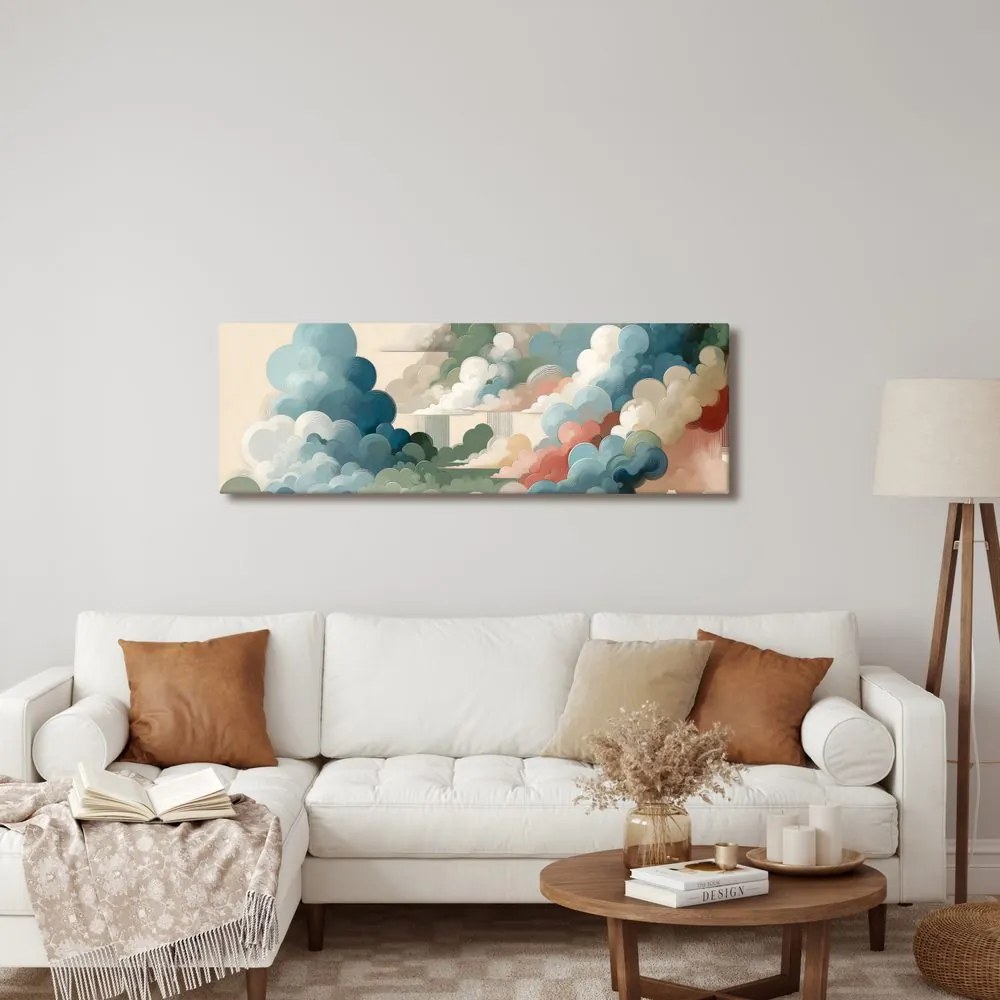 Quadro su tela – Cielo astratto pieno di forme e colori