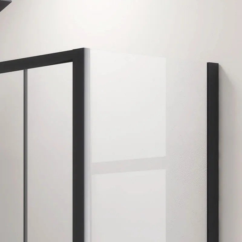 Kamalu - Box doccia 170x70 apertura doppio scorrevole colore nero KFN6000S