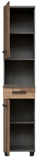 Mobile da bagno VENOM antracite/marrone