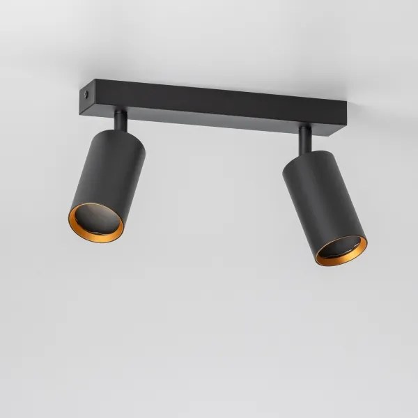 Brilagi - Faretto LED dimmerabile SELE 2xGU10/6,5W/230V nero/oro