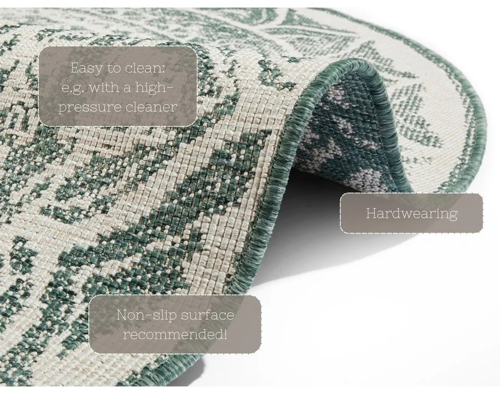 Tappeto da esterno verde e crema , ø 200 cm Siruma - NORTHRUGS