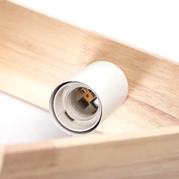 Aigostar - Lampada a sospensione in legno su cavo 1xE27/60W/230V pino