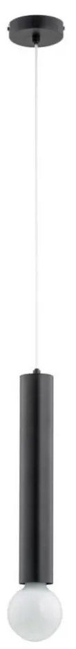 Lampadario a sospensione con filo TWISTER 1xE27/60W/230V nero