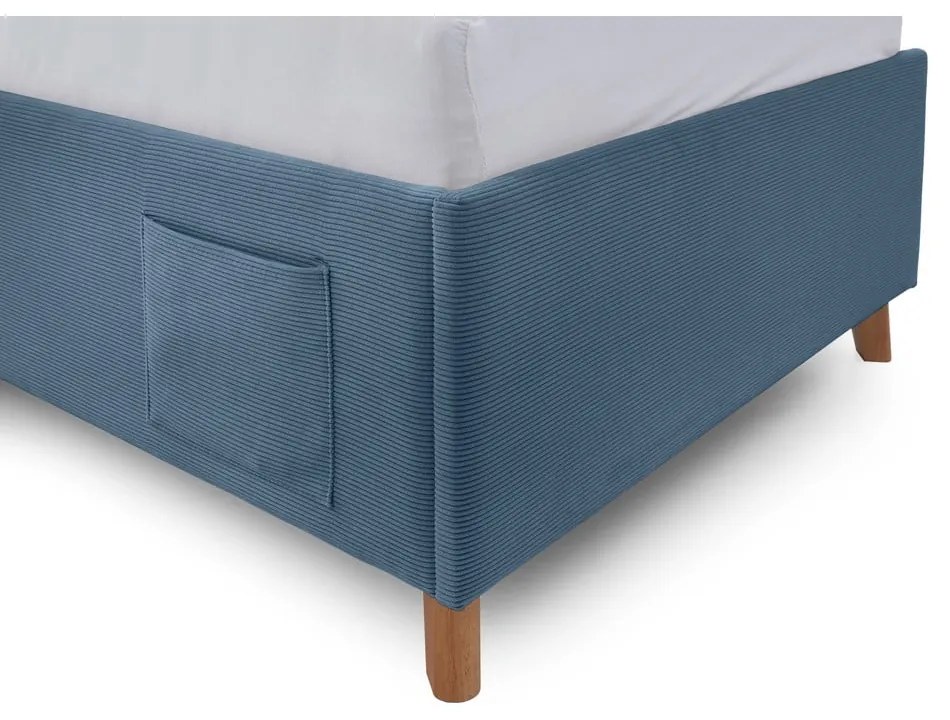 Letto da bambini blu imbottito rete non inclusa 140x200 cm Cool – Meise Möbel