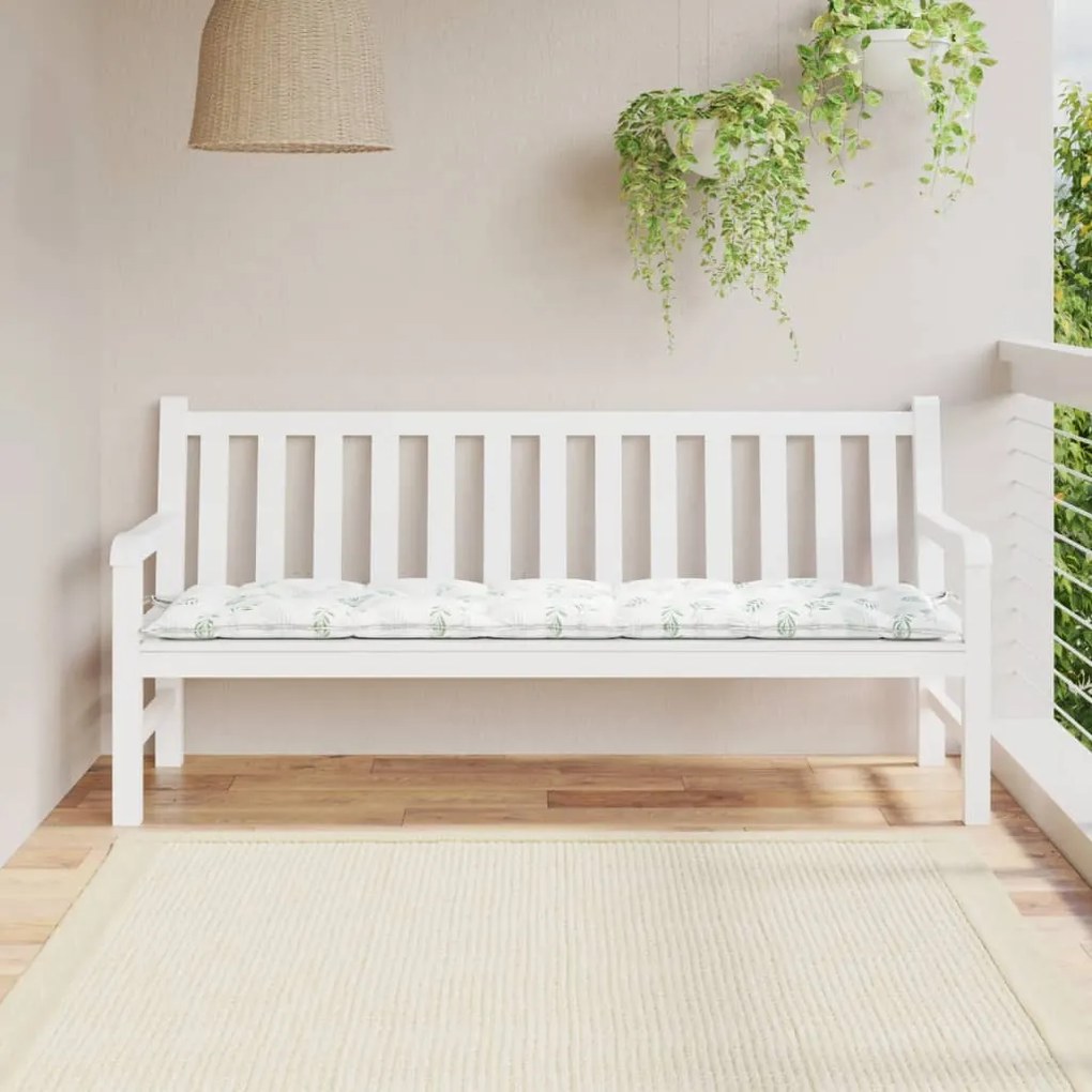 Cuscino Per Panca A Foglie 180x50x7 Cm İn Tessuto Oxford /
