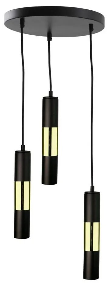 Lampadario su corda  MAGNUMA 3xGU10/50W/230V nero/oro