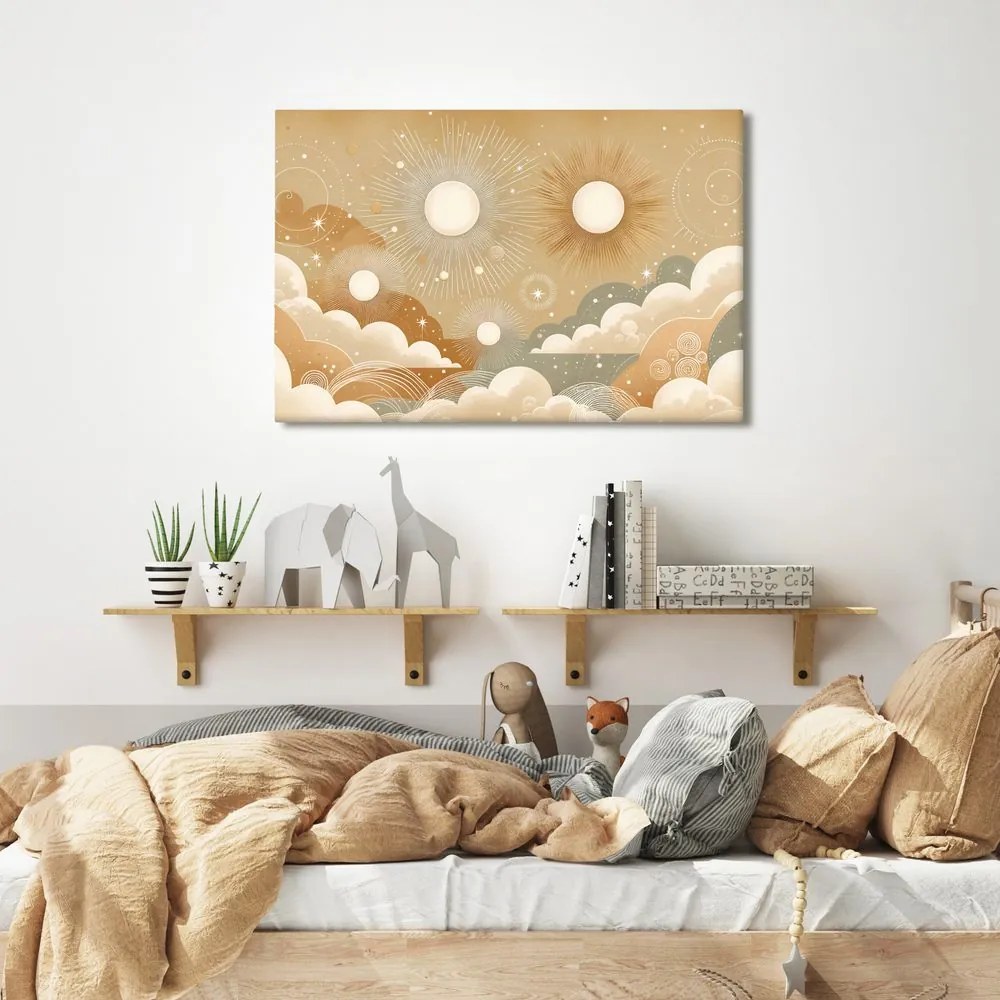 Quadro su tela – Danza celeste di soli e stelle