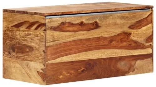 Cassapanca 80x40x40 cm in Legno Massello di Sheesham