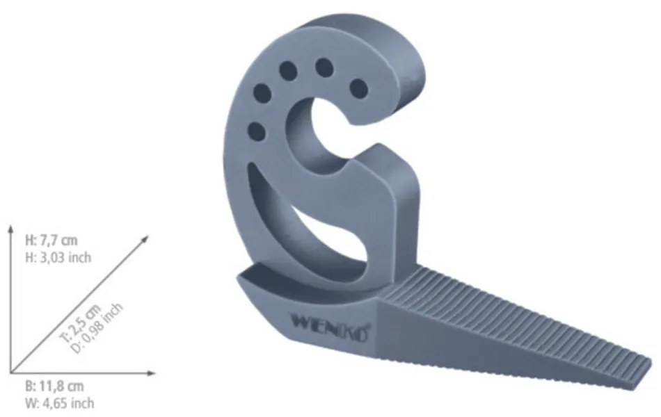 Fermaporta e fermavetri grigio e blu Multi-STOP® - Wenko