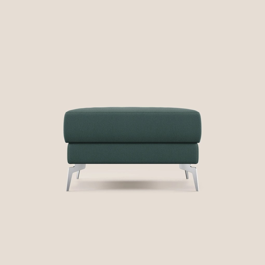 Star Pouf con piedini alti in tessuto smacchiabile T05 verde
