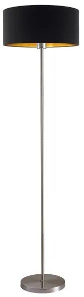 Lampada da terra LED TUNJA 1xE27/20W/230V Ø 38 cm cromo opaco/nero