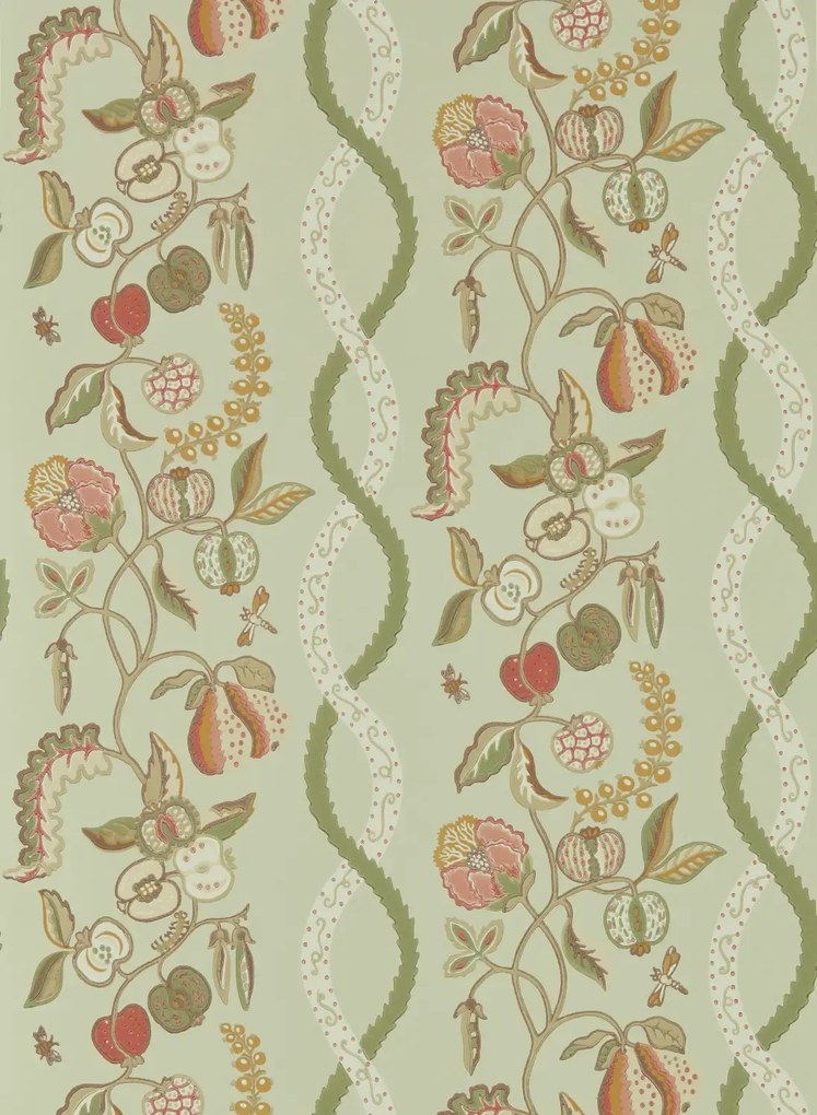 Sanderson Carta da parati Kitchen Garden - Olive/ Russet