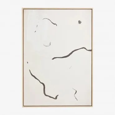 Quadro Decorativo Stampato Su Tela (50x70 Cm) Carsen Beige Crema - Sklum