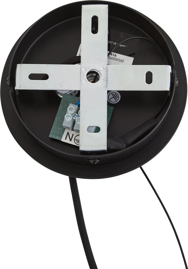 Art Deco hanglamp zwart met smoke glas ovaal 14-lichts - Mochan