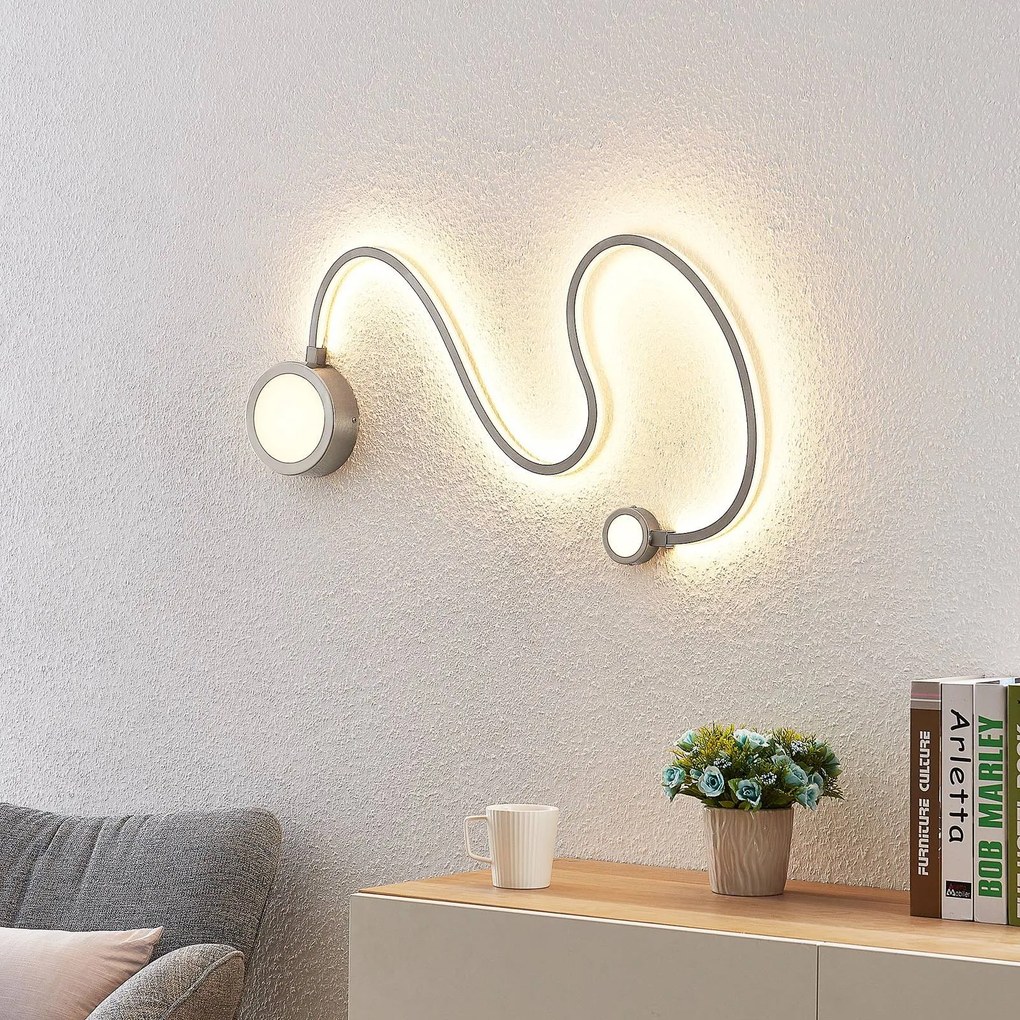 Lindby Rion Applique a LED, nichel