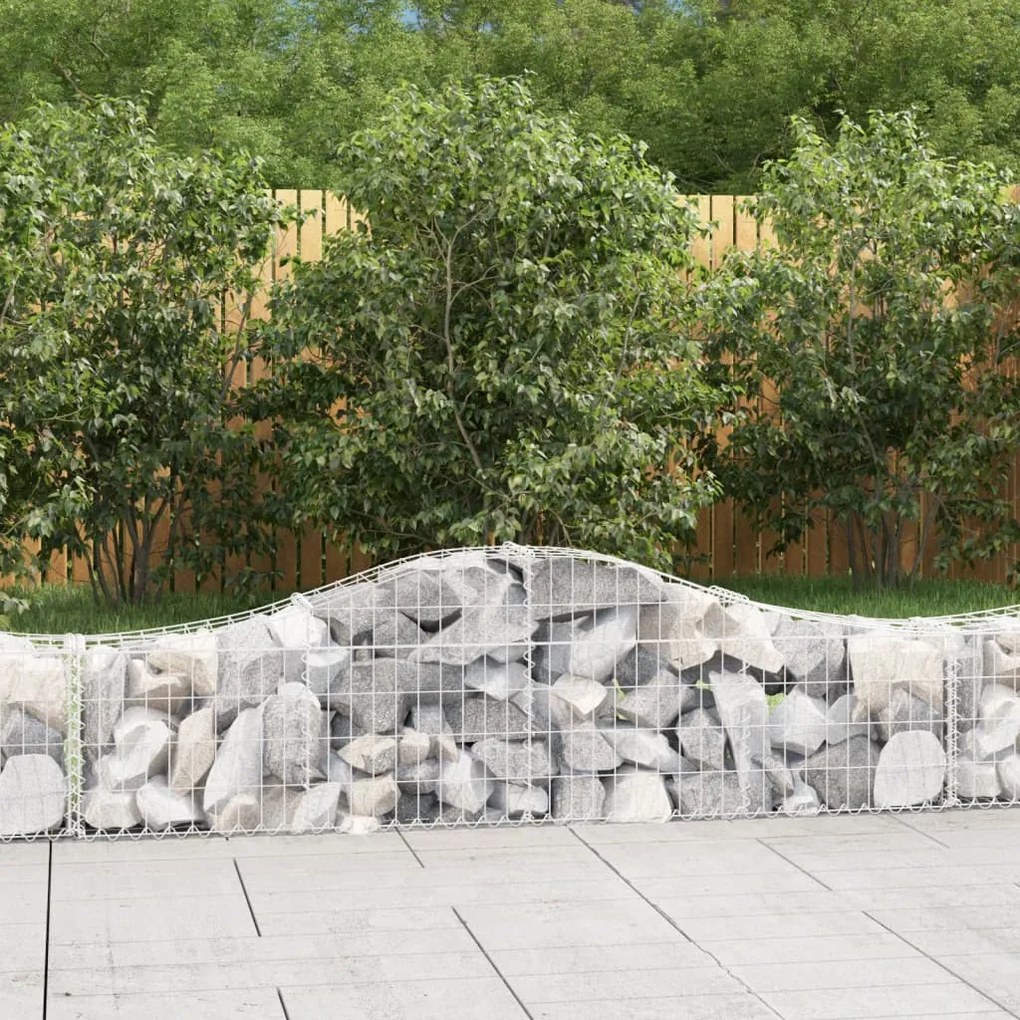 Cesti Gabbioni Ad Arco 3 Pz 200x30x40/60 Cm Ferro Zincato /
