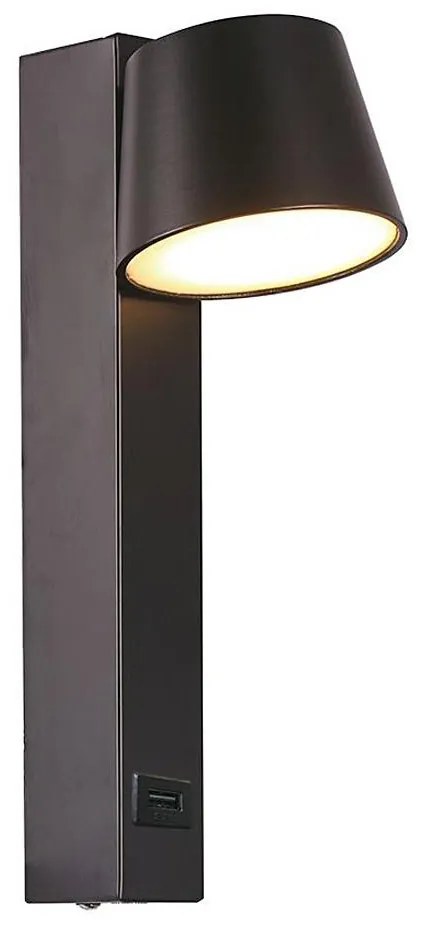 Luce Spot da parete a LED con porta USB LED/8W/230V 3000K