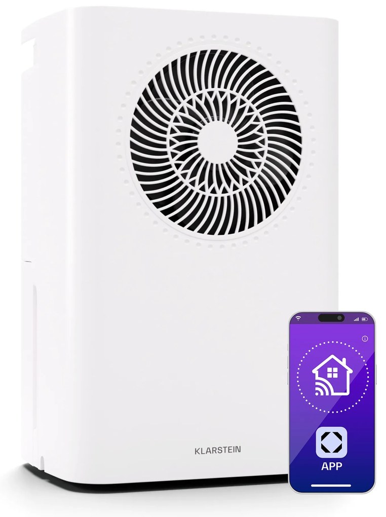 blumfeldt CircleDry Smart 16 L - Deumidificatore | 16L/giorno | 290 W | 32 m² | WiFi | Timer | Filtro