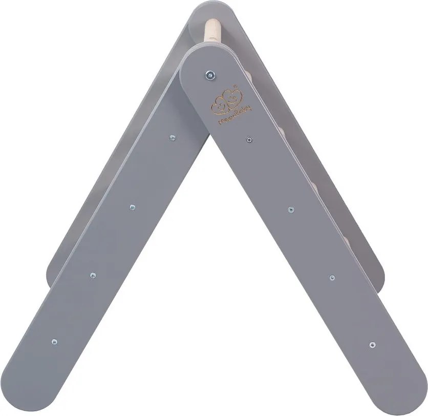 Pikler triangolo montessori grigio in pino massiccio 60x60x60 cm Montessori – Meowbaby