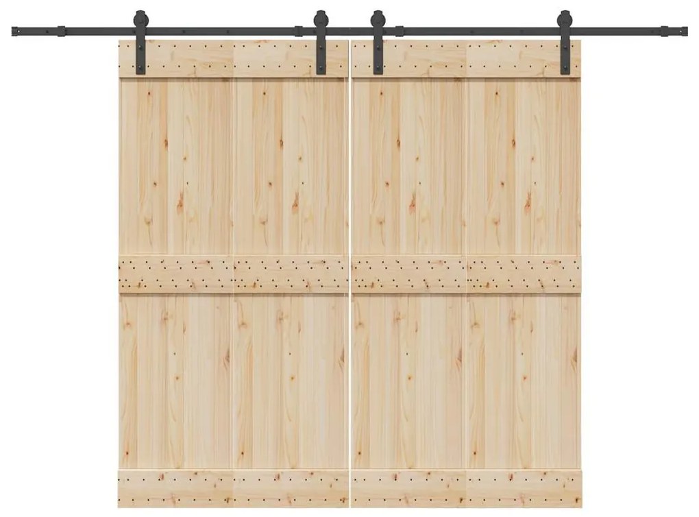 Kit Di Binari Per Porte Scorrevoli 427 Cm Acciaio Nero /