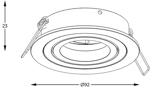 Zuma Line ARGU10-039-N - Faretto da incasso CHUCK 1xGU10/50W/230V nero