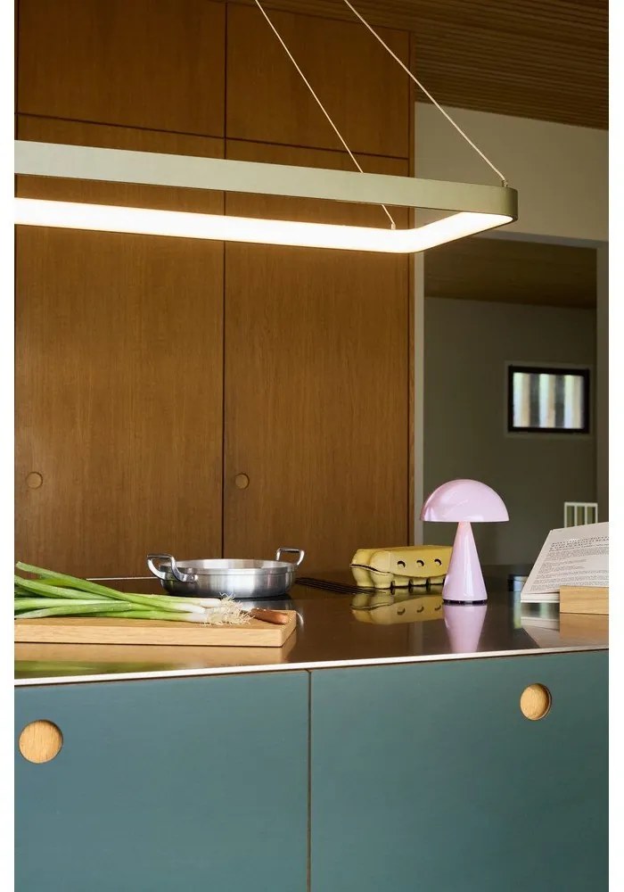 Lampada da tavolo dimmerabile a LED rosa chiaro (altezza 20 cm) Mush - Hübsch