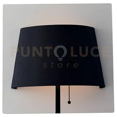 Applique a parete led wharol nera 6w 540lm 4000k 25x8,7x25cm in met...