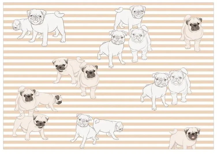 Fotomurale  Playful Dogs  Larghezza x Altezza Home decor 300x210