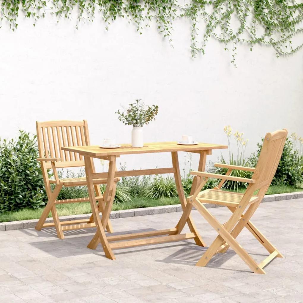 Tavolo da giardino pieghevole 110x55x75cm legno massello acacia