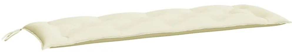 Cuscino per Panca Bianco Crema 150x50x7 cm in Tessuto Oxford