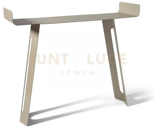 Consolle per ingresso moderna tibet beige in ferro 110x35x85hcm