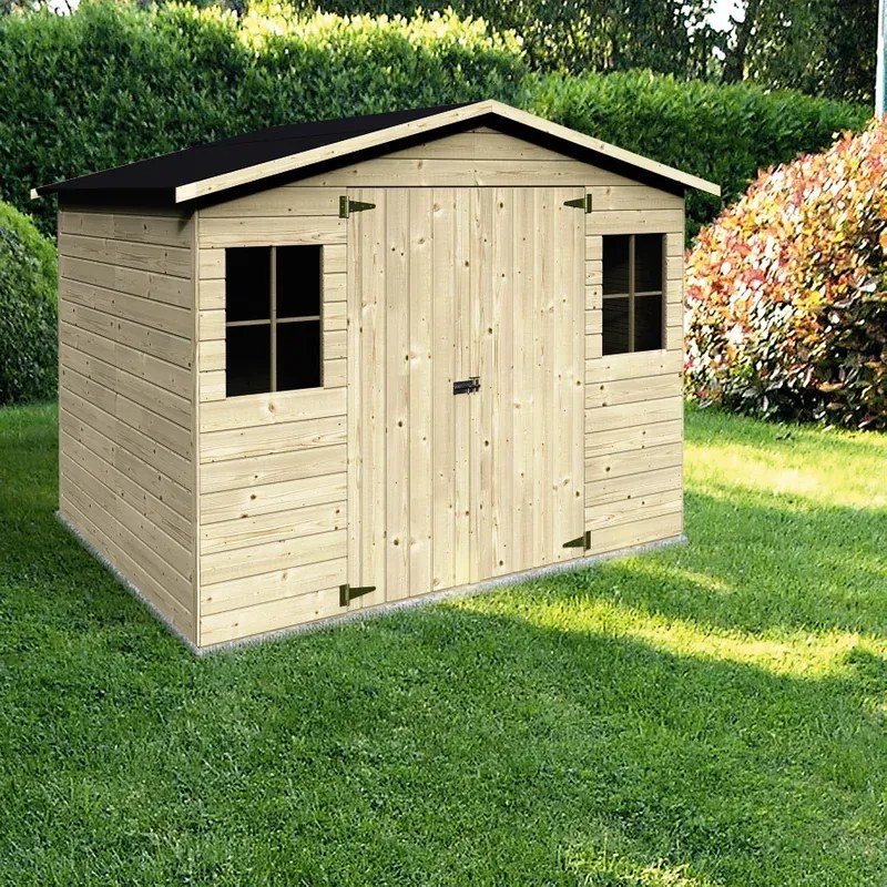 Casetta da giardino DECOR ET JARDIN in legno Bouganville con porta battente semplice, superficie totale 5.35 m² e spessore parete 12 mm