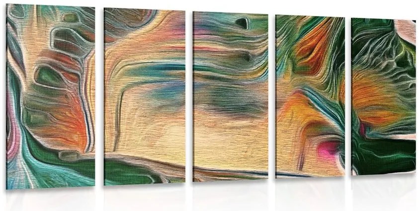 Quadri 5 pezzi – Astrazione psichedelica