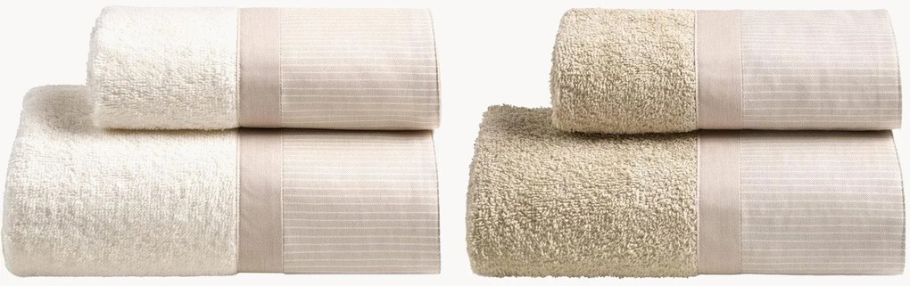 Set di 4 asciugamani in cotone Pais