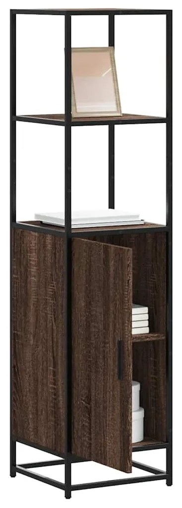 Credenza Rovere Marrone 35,5x35x139cm Legno Multistrato Metallo /