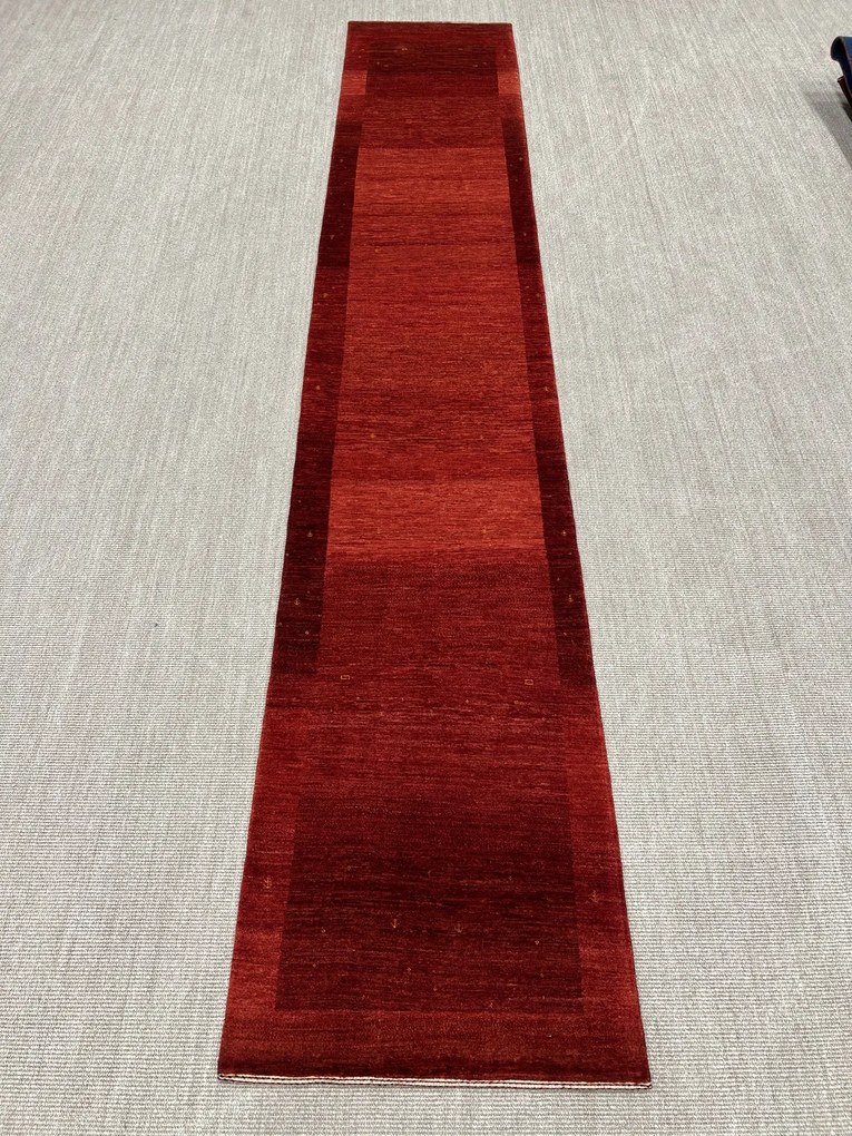 Loribaft Tappeto 80x440 Rosso (Iran) Annodato A Mano