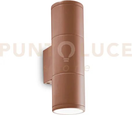 Gun applique esterno ip44 2 luci attacco gu10 coffee