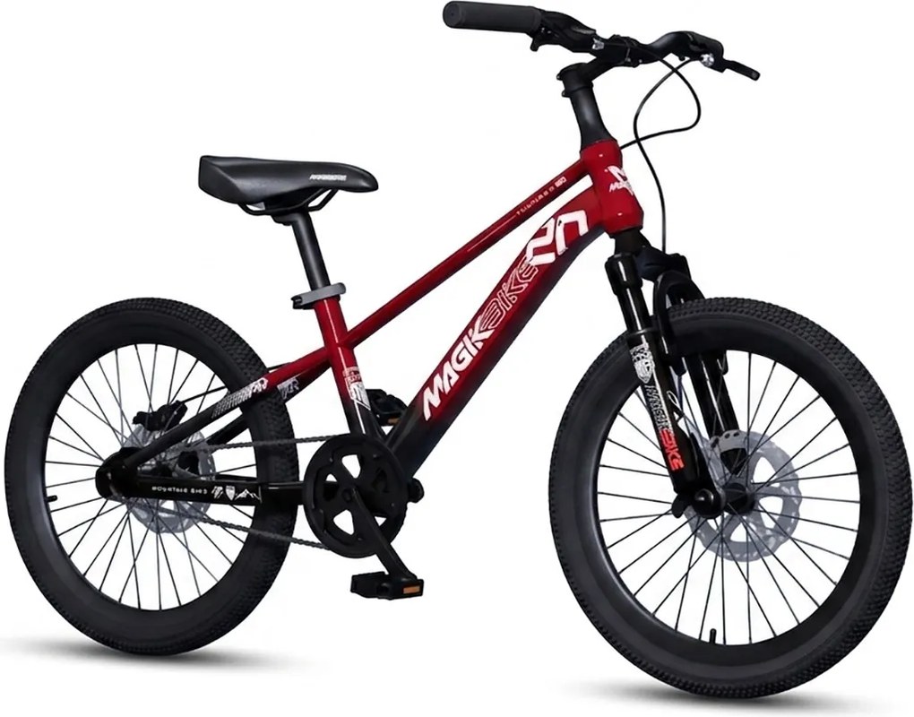 Bicicletta per Bambini 6-8 Anni 20" con Freni a Disco Rosso e Nero...